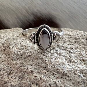 ❤️ Wild Horse Jasper Magnesite Navajo Style Southwestern 925 Silver Ring Sz 9